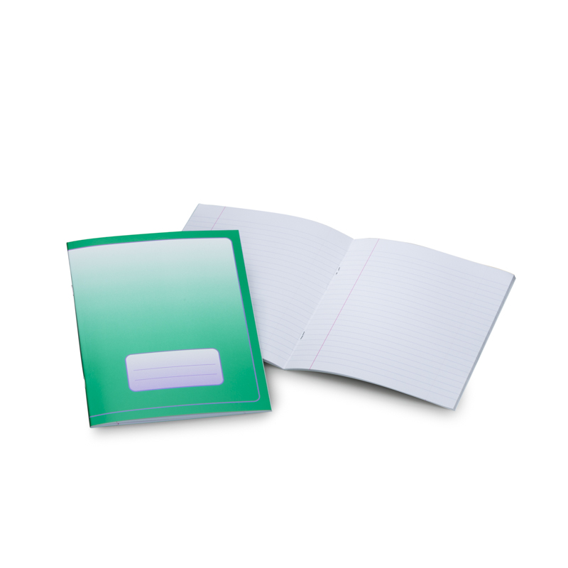Exercise Books Small 6.3"x8.3" - college ruled- pack of 25 - Green image