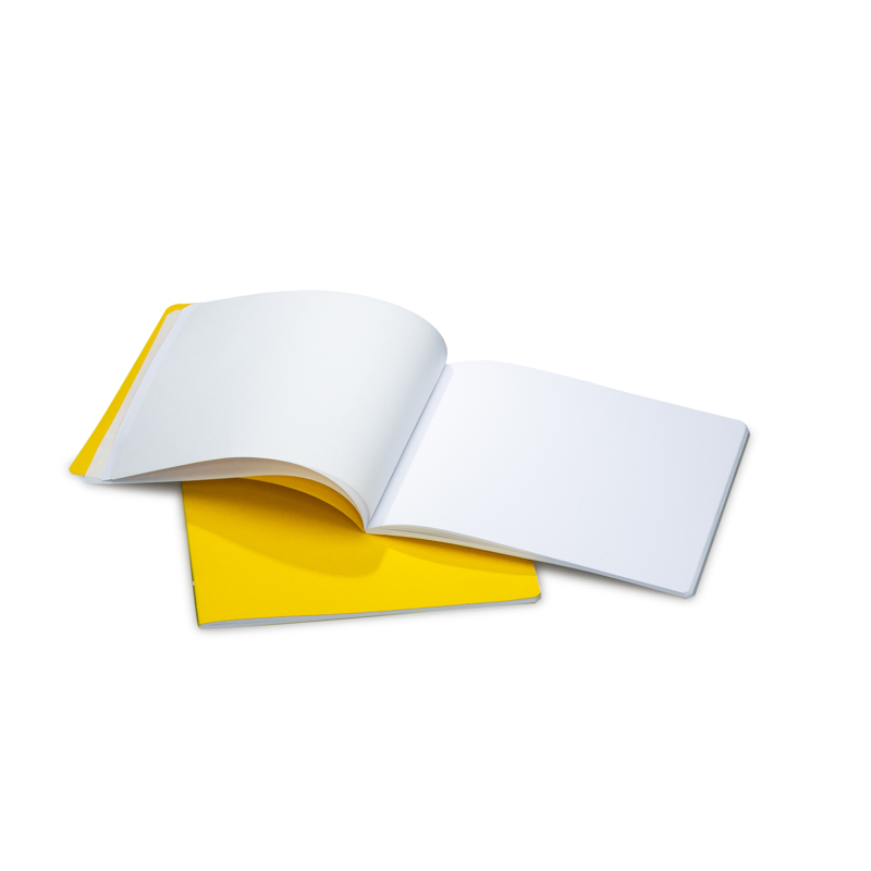 Small Main Lesson Books 9.45"x8.3" - landscape - w/onion skin - pack of 10 - Yellow image