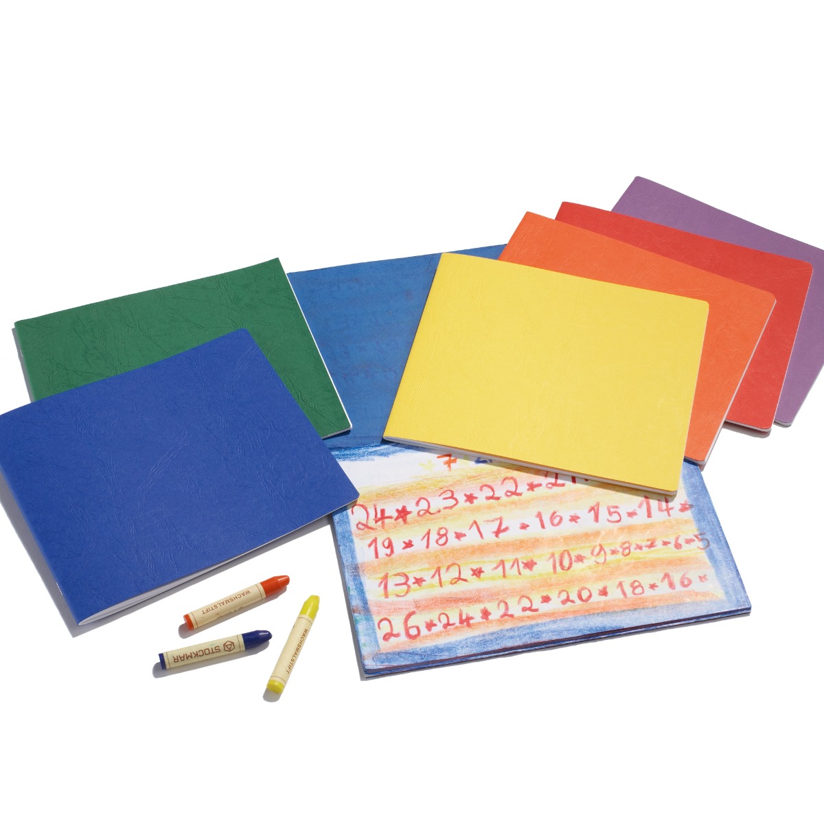 Small Main Lesson Books 9.45"x8.3" - landscape - w/onion skin - pack of 10 - Red image