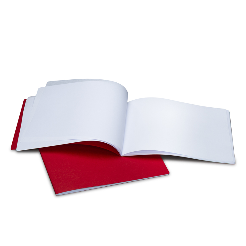 Classic Main Lesson Book 12.6"x9.45" - staple - landscape - w/onion skin - pack of 10 - Red image