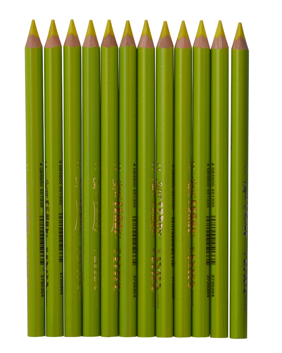 Lyra Super Ferby Triangular Lacquered Pencils - box of 12 - Luminous Yellow image