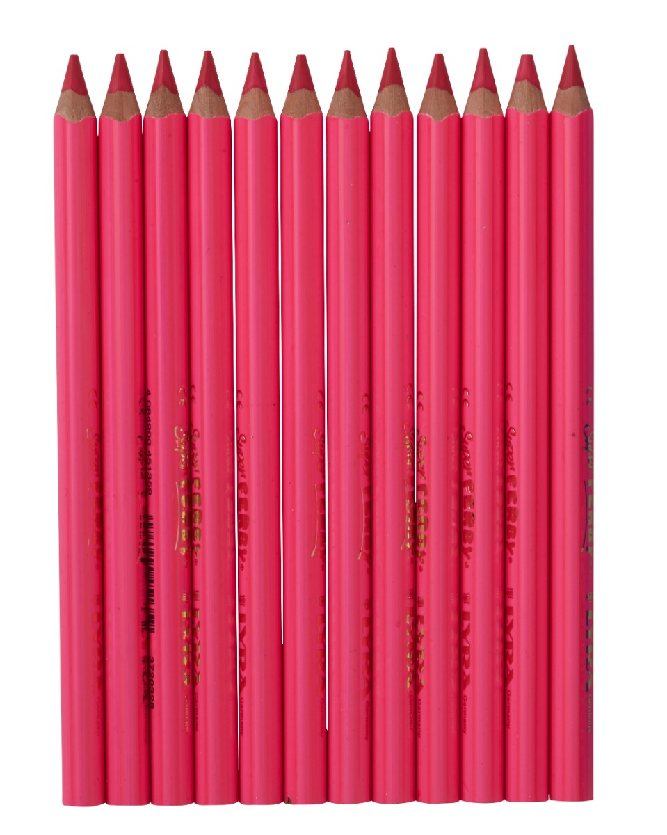 Lyra Super Ferby Triangular Lacquered Pencils - box of 12 - Luminous Red image