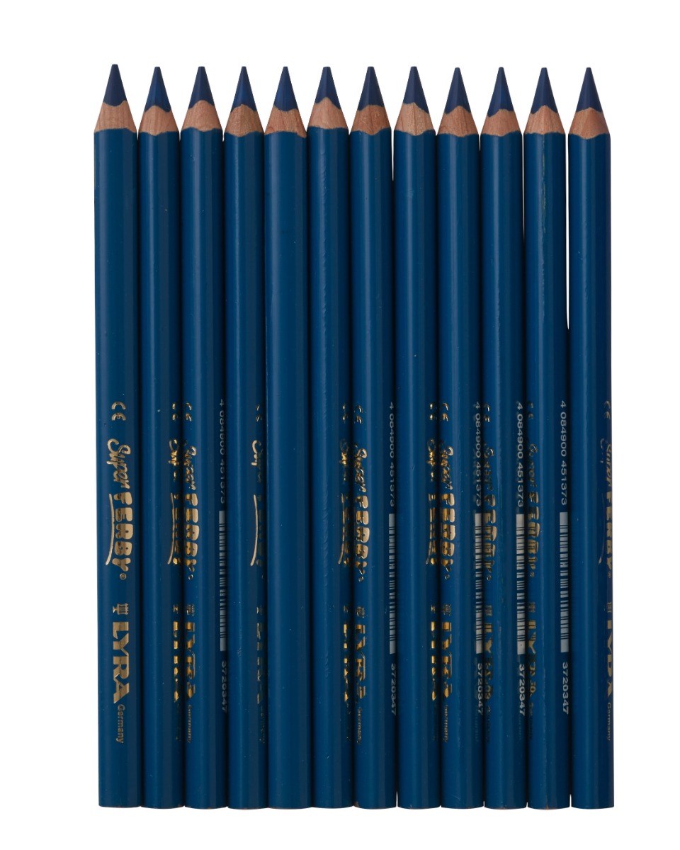 Lyra Super Ferby Triangular Lacquered Pencils - box of 12 - Luminous Blue image