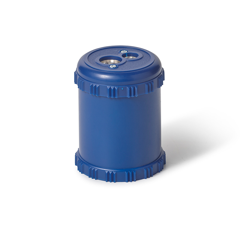 Dual Pencil Sharpener for Colored Pencils 2 Holes - Blue image