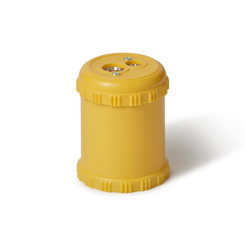 Dual Pencil Sharpener for Colored Pencils 2 Holes - Yellow image