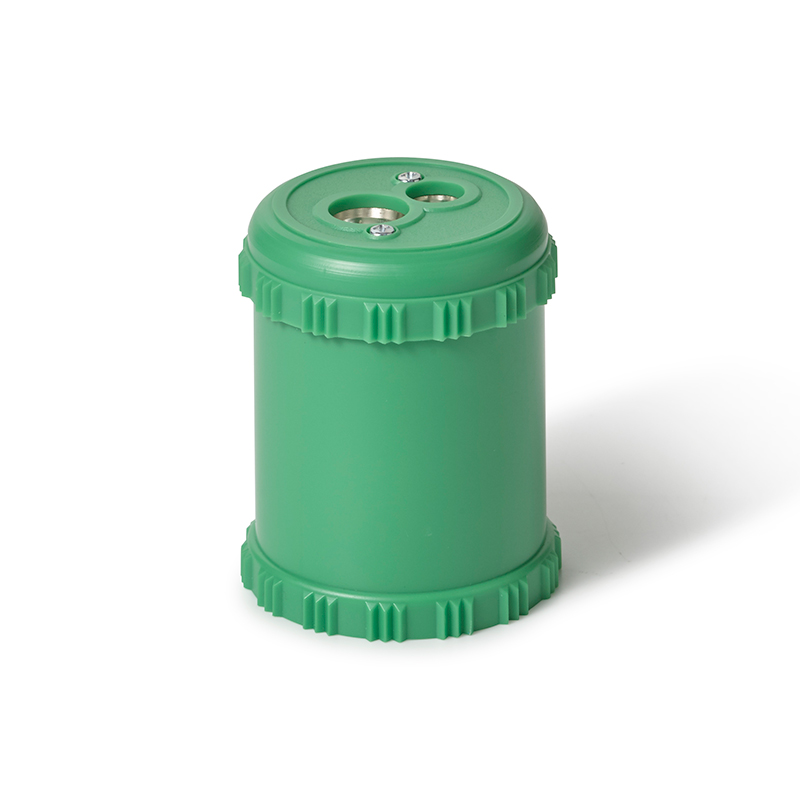 Dual Pencil Sharpener for Colored Pencils 2 Holes - Green image