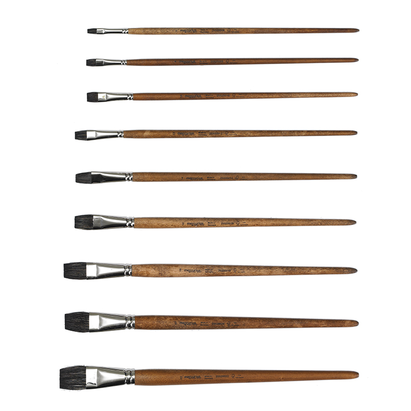 Paint Brush Flat Polecat Hair #10 / 0.39"x11.8" image
