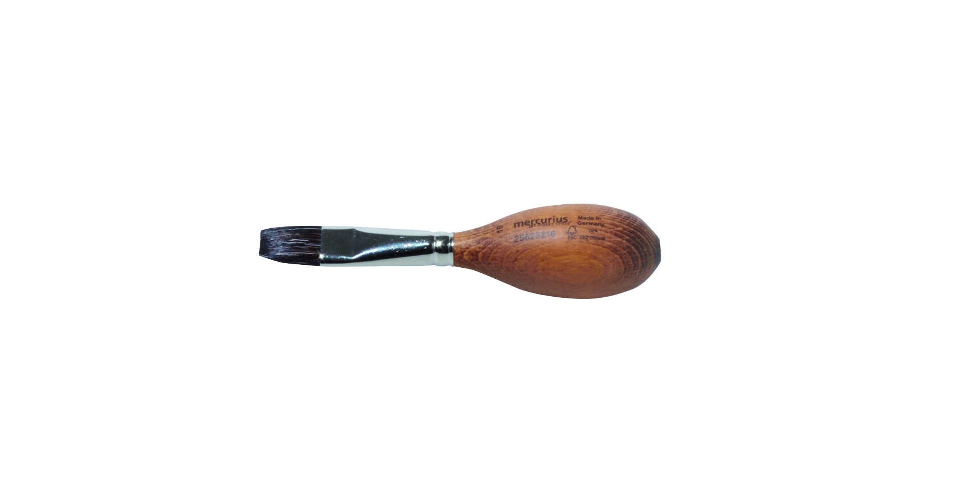 Paint Brush Polecat Hair Flat #16 Egg-Shaped / 0.63"x5.12" image