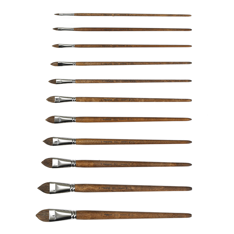 Paint Brush Cow Hair w/ Cat Tongue Tip #20 / 0.79"x12.4" image