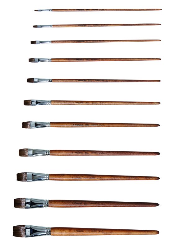 Paint Brush Flat Synthetic Cow Hair #24 / 0.94"x13" image