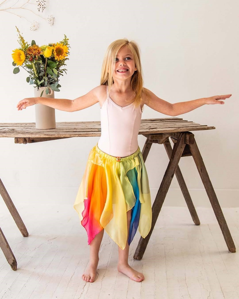 Sarah's Silks Reversible Fairy Skirt - Rainbow  image