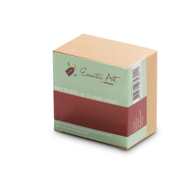 Encaustic Art Wax Blocks - 10 pieces - Crimson image