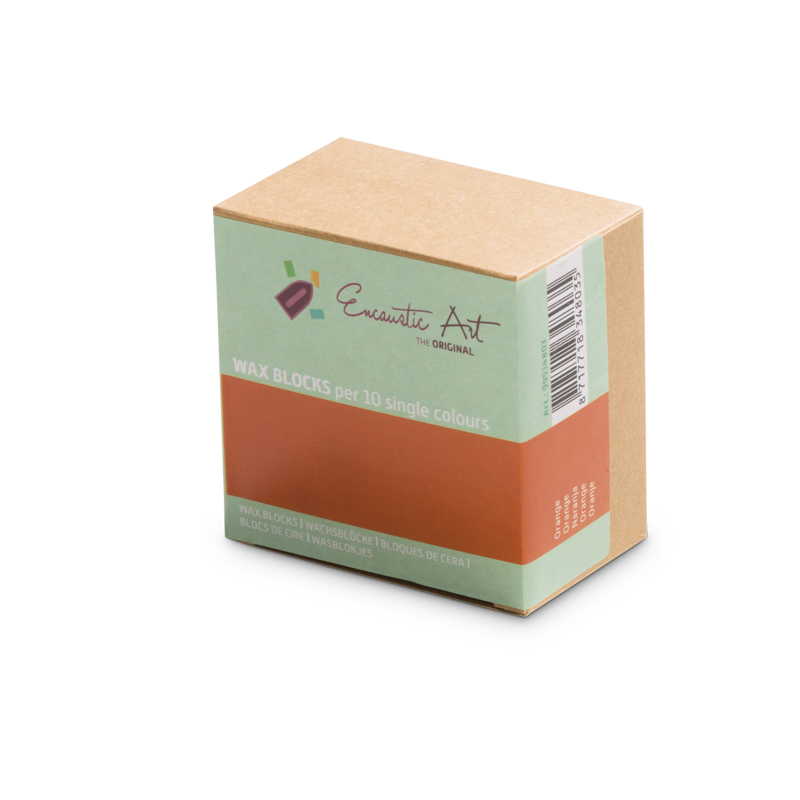 Encaustic Art Wax Blocks - 10 pieces - Orange image
