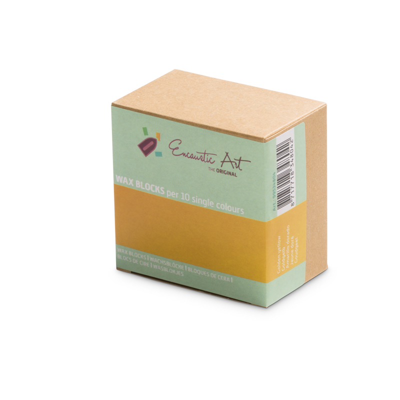 Encaustic Art Wax Blocks - 10 pieces - Golden yellow image