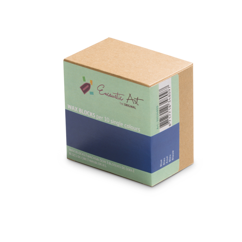 Encaustic Art Wax Blocks - 10 pieces - Blue image