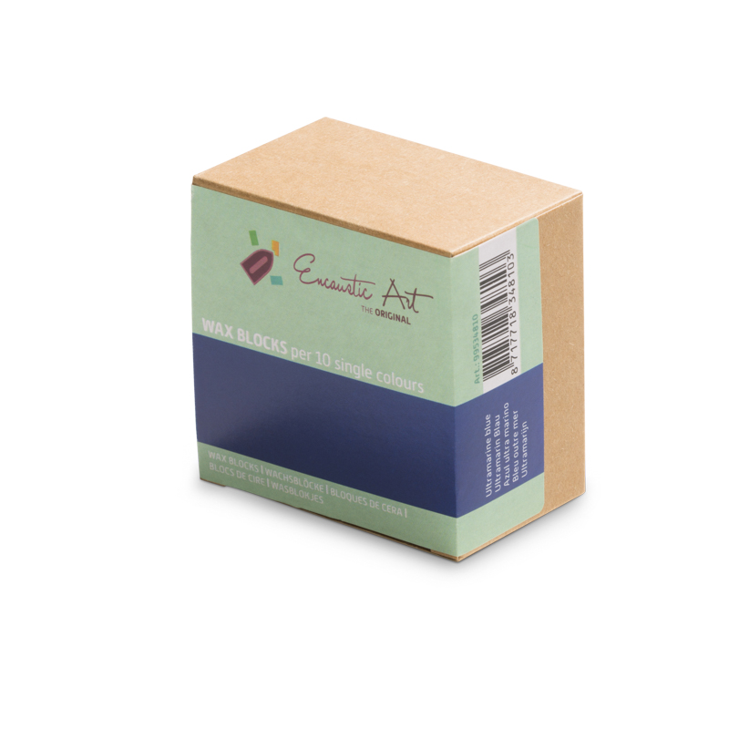 Encaustic Art Wax Blocks - 10 pieces - Ultramarine blue image