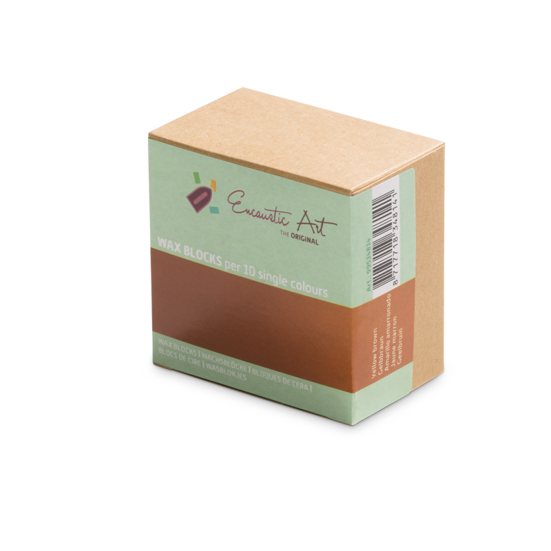 Encaustic Art Wax Blocks - 10 pieces - Yellow brown image