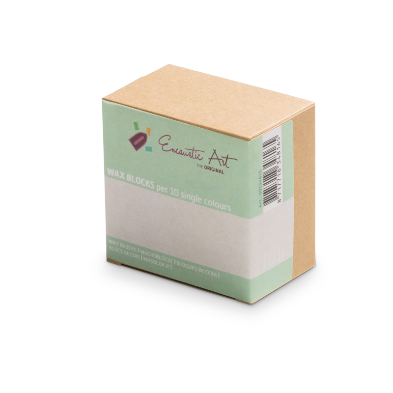 Encaustic Art Wax Blocks - 10 pieces - White image
