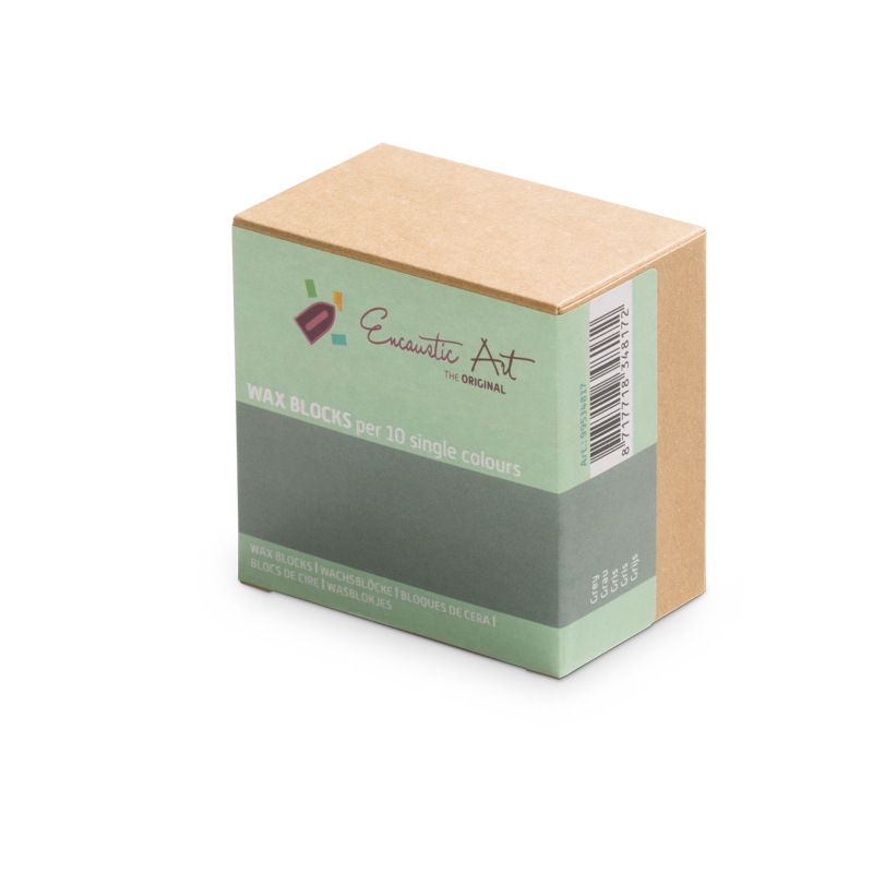 Encaustic Art Wax Blocks - 10 pieces - Grey image