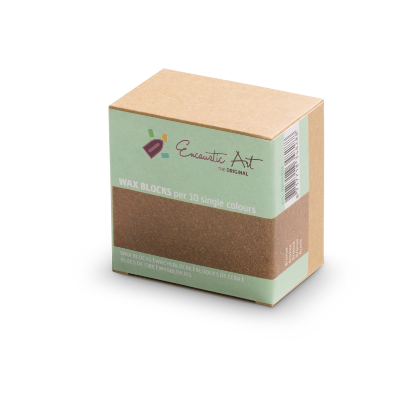 Encaustic Art Wax Blocks - 10 pieces - Bronze image
