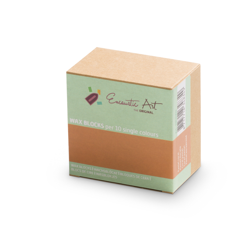 Encaustic Art Wax Blocks - 10 pieces - Pastel coral image