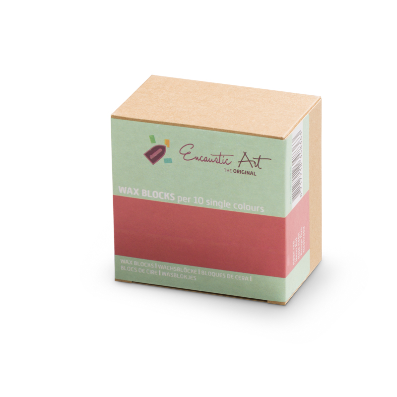 Encaustic Art Wax Blocks - 10 pieces - Neon red image