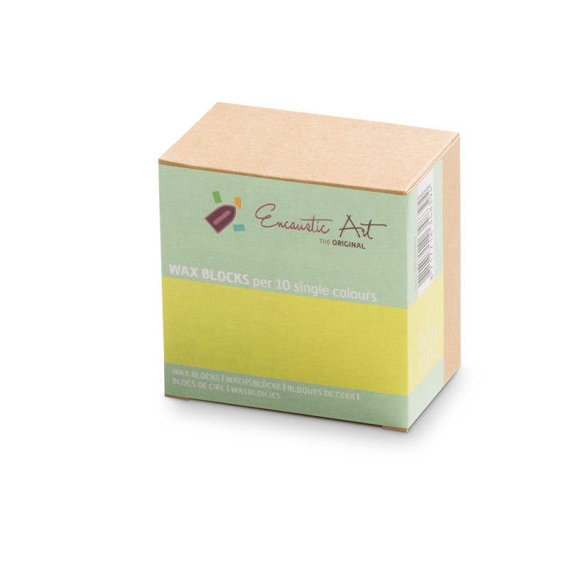 Encaustic Art Wax Blocks - 10 pieces - Neon yellow image