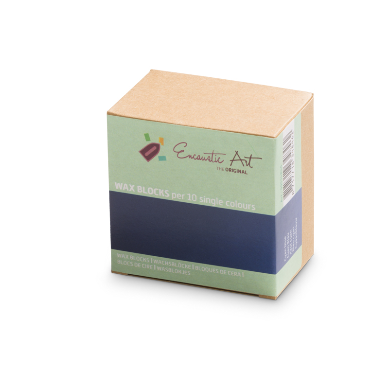 Encaustic Art Wax Blocks - 10 pieces - Cyan blue image