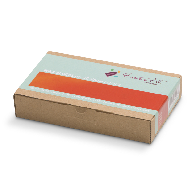 Encaustic Art Wax Blocks - 16 pieces- Orange image