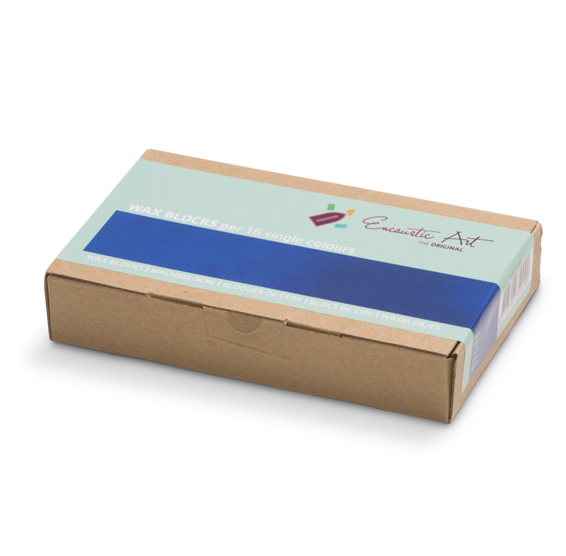 Encaustic Art Wax Blocks - 16 pieces- Blue image