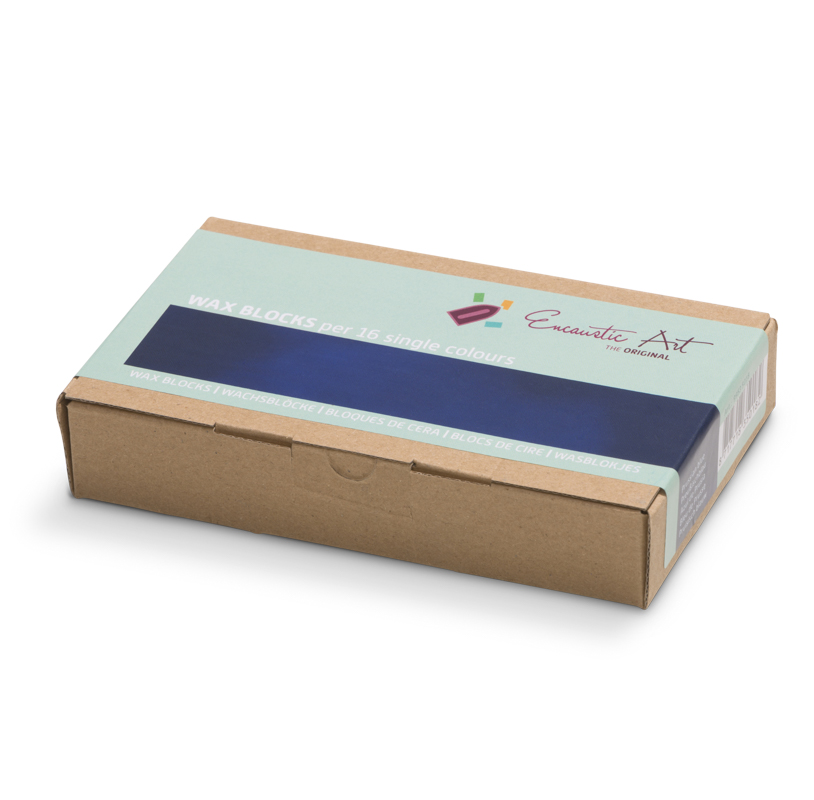 Encaustic Art Wax Blocks - 16 pieces- Prussian blue image