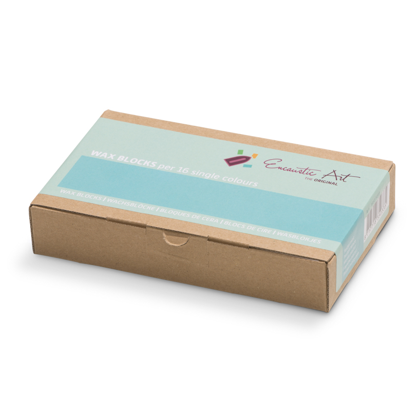 Encaustic Art Wax Blocks - 16 pieces- Pastel mint image