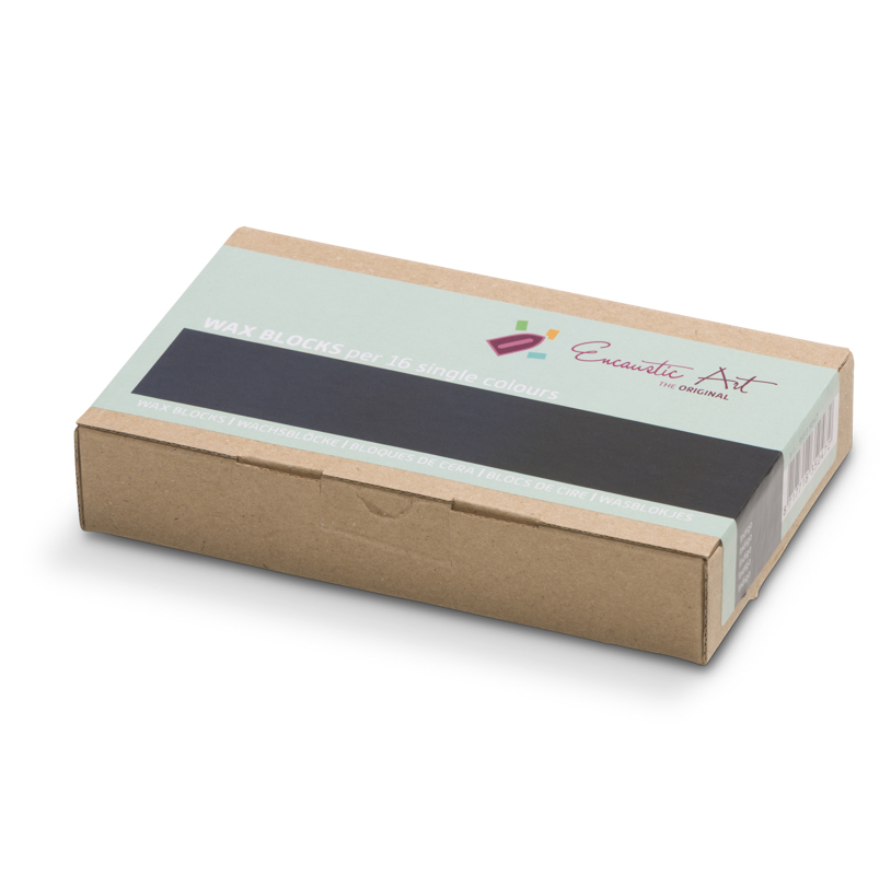 Encaustic Art Wax Blocks - 16 pieces- Indigo image