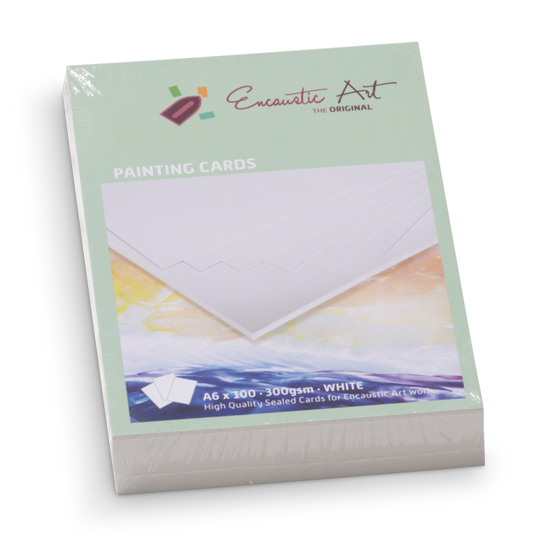 Encaustic Art Painting Cards A6 - 100 pieces - white image