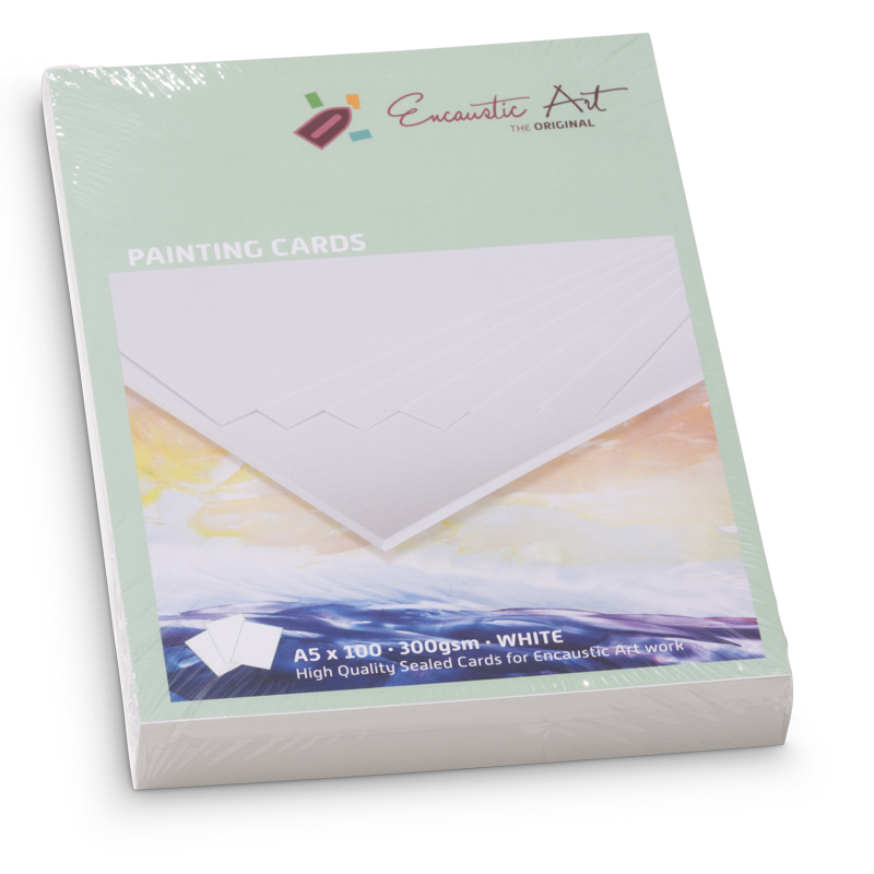 Encaustic Art Painting Cards A5 - 100 pieces - white image