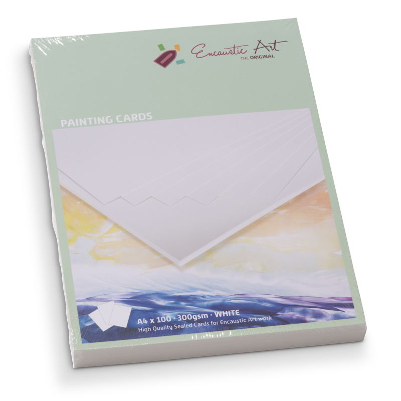 Encaustic Art Painting Cards A4 - 100 pieces - white image