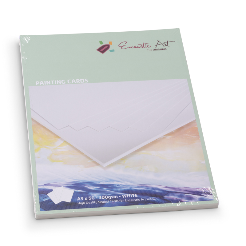 Encaustic Art Painting Cards A3 - 50 pieces - white image
