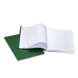 Geography Composition Books 9.45"x12.6" - college ruled/blank - staple - portrait - pack of 10 - Green