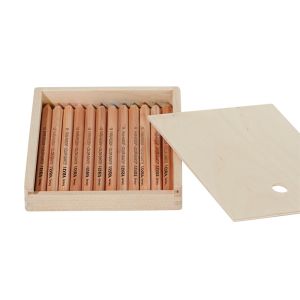 Lyra Color Giants Unlacquered Pencils - Wooden Box - 12 assorted colors