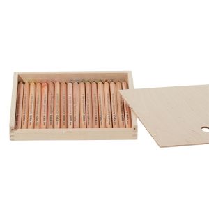Lyra Color Giants Unlacquered Pencils - Wooden Box - 18 assorted colors