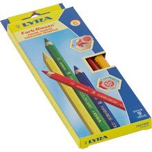 Lyra Color Giants Lacquered Pencils - 6 Standard assorted colors