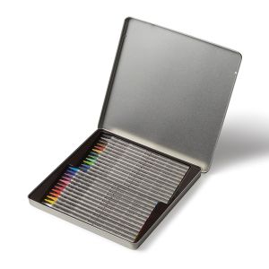 Progresso Lacquered Woodless Watercolor Pencils Box - 24 assorted colors