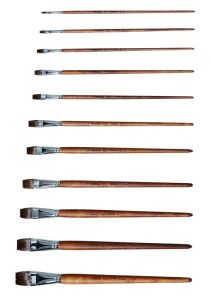 Paint Brush Synthetic Cow Hair - Flat Tip