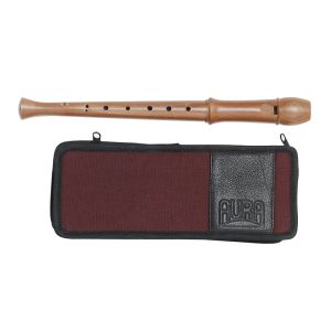 Aura Recorder Baroque Fingering Lacquered w/ Maroon Case