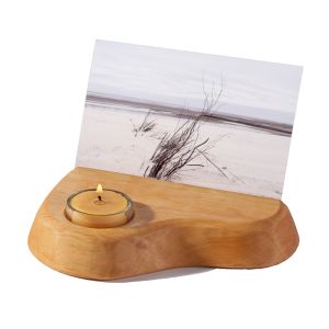 Photo, Postcard Holder w/ Beeswax Tealight Candle