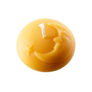 Dipam Moon and Star Candles MK - 1.2" x 2.8" - 4 pieces - beeswax
